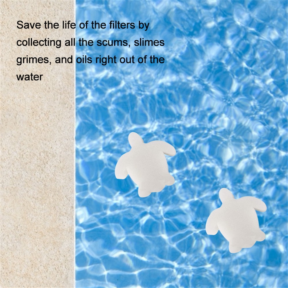 Funsquare 10pcs Huile /Éponge Absorbant Piscine Bain /À Remous Et Spa Tortue Absorber La Boue Et La Boue